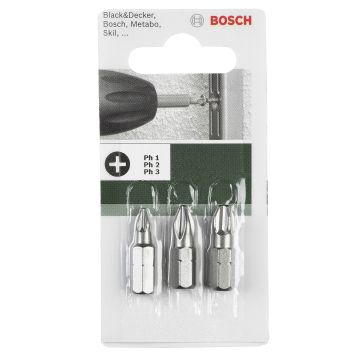 Bosch Kreuzschlitz-Bit PH 1; PH 2; PH 3